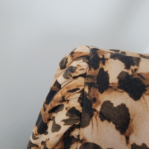 CAbi Style #4216 Driver's Seat Selma Cheetah Print Midi Mobwife Dress Sz M NEW - Picture 7 of 16